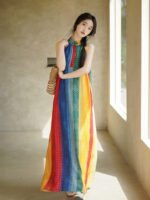 Casual Rainbow Dress Daily Hanfu Dress - Image 4