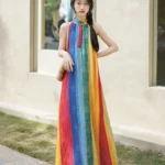 Casual Rainbow Dress Daily Hanfu Dress