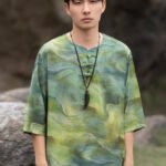 Casual T Shirt For Mens Chinese Tang Suit Tops