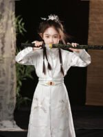 Children Clothes Ancient Costume White Hanfu Kids