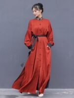 China Style Clothing Women’s Daily Long Shirt Dress - Image 5