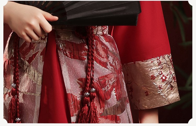 Chinese Ancient Clothing Fairy Red Hanfu Girl