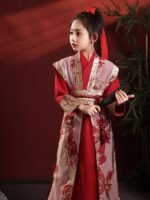 Chinese Ancient Clothing Fairy Red Hanfu Girl - Image 2