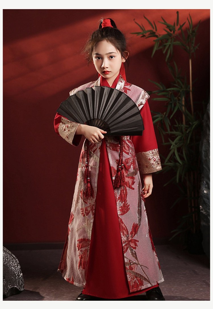 Chinese Ancient Clothing Fairy Red Hanfu Girl