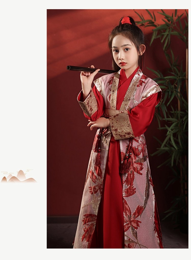Chinese Ancient Clothing Fairy Red Hanfu Girl