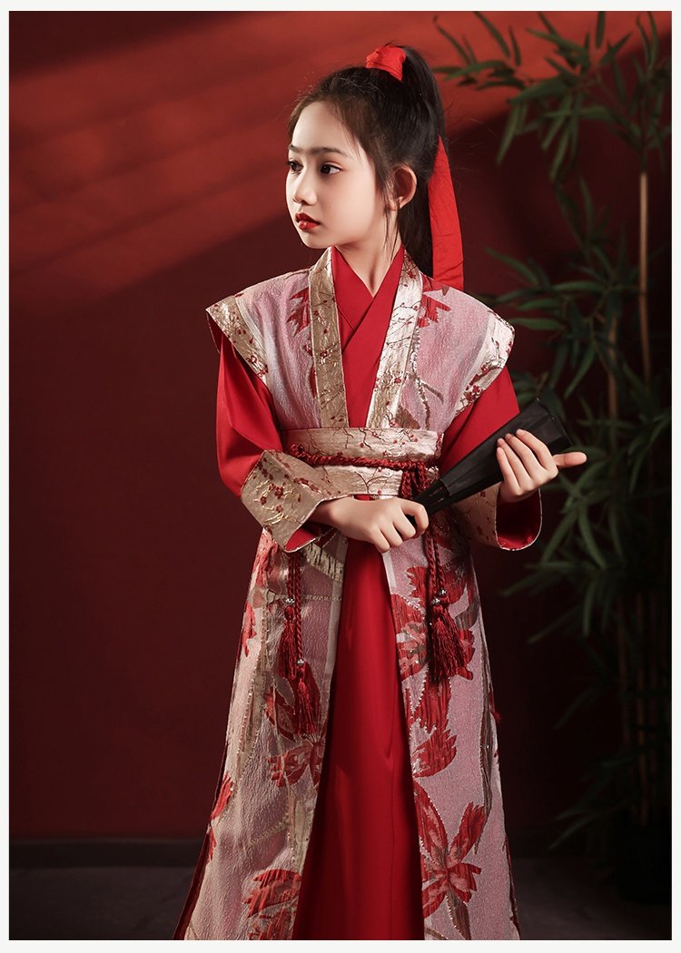 Chinese Ancient Clothing Fairy Red Hanfu Girl