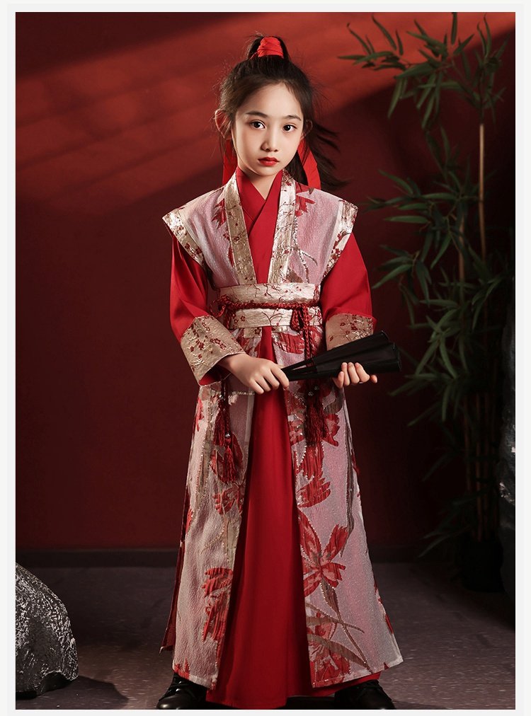 Chinese Ancient Clothing Fairy Red Hanfu Girl