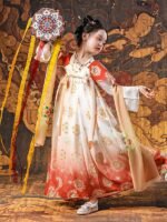 Chinese Ancient Clothing Girl Kids Hanfu Dress