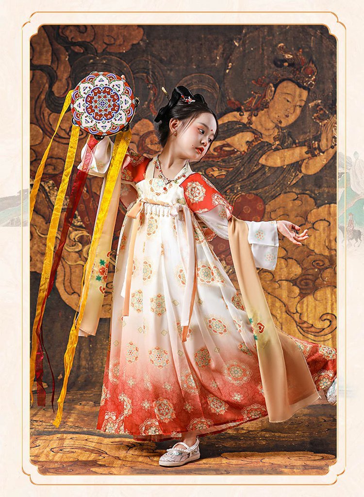 Chinese Ancient Clothing Girl Kids Hanfu Dress