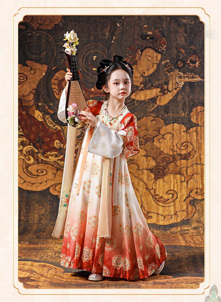 Chinese Ancient Clothing Girl Kids Hanfu Dress