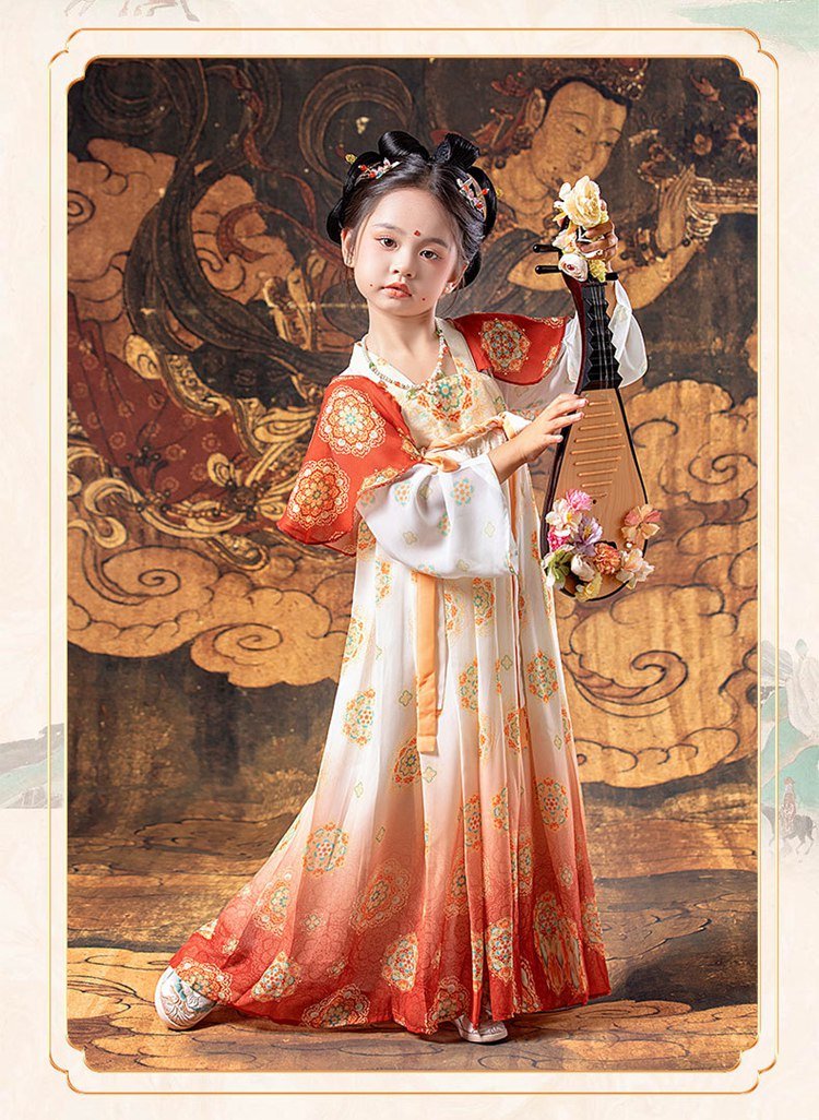 Chinese Ancient Clothing Girl Kids Hanfu Dress
