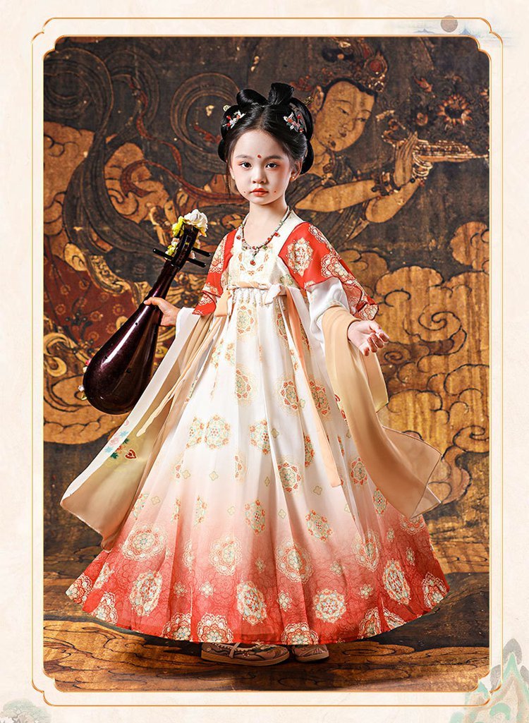 Chinese Ancient Clothing Girl Kids Hanfu Dress