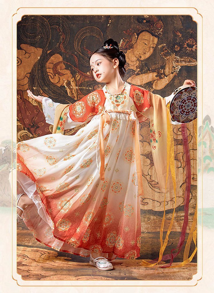 Chinese Ancient Clothing Girl Kids Hanfu Dress