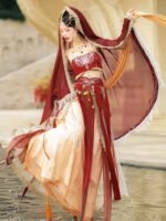 Chinese Ancient Costume Dun Huang Hanfu Female - Image 4