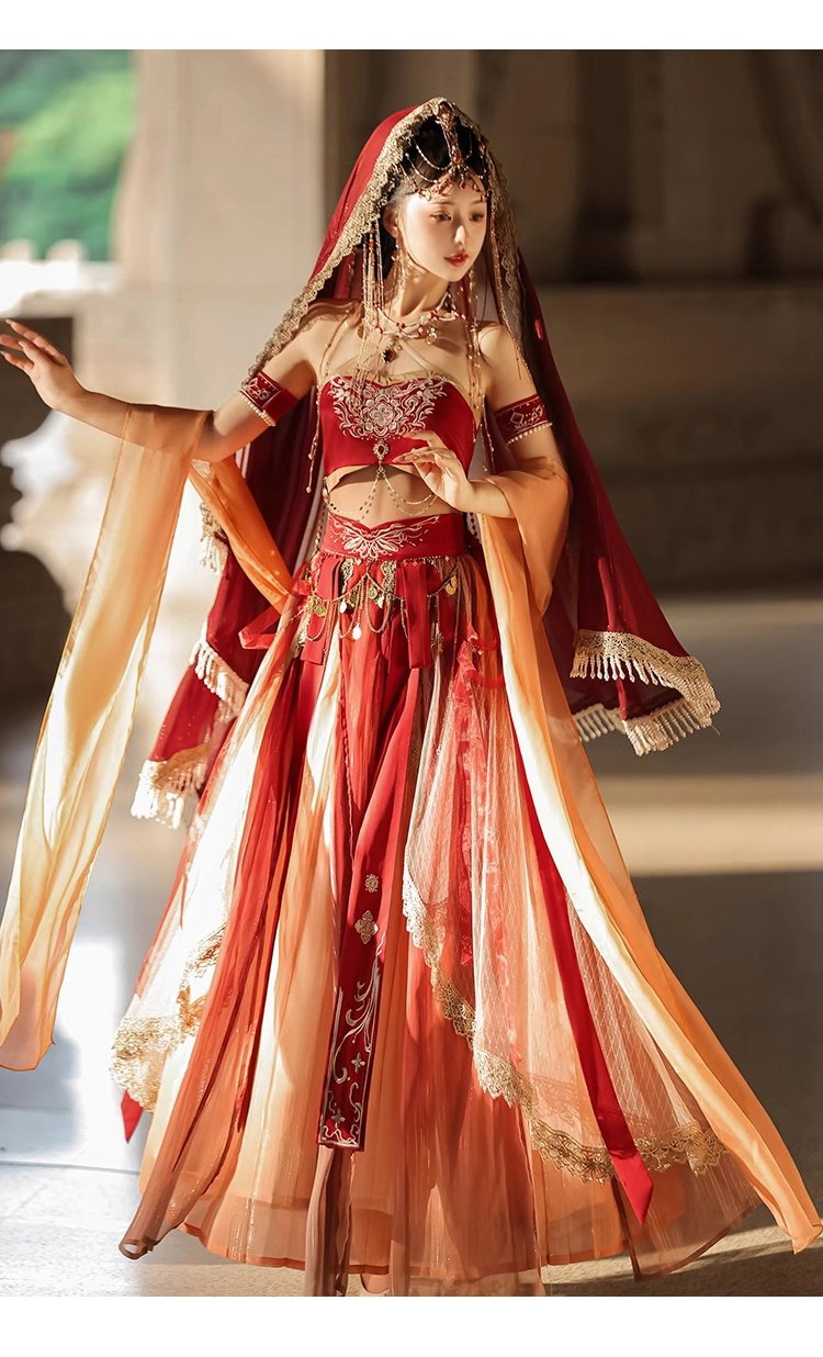 Chinese Ancient Costume Dun Huang Hanfu Female