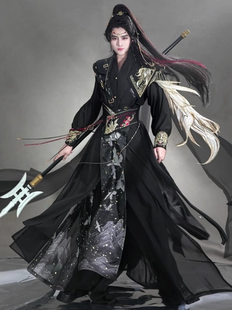 Chinese Ancient Embroidery Hanfu Clothing Male
