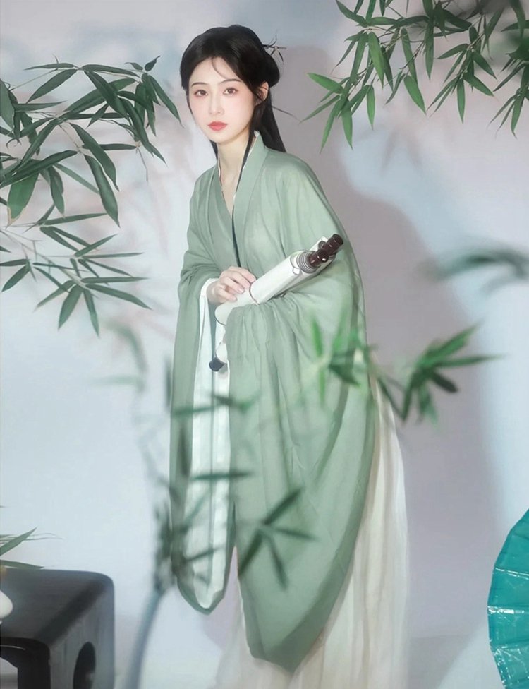 Chinese Ancient Style Green Hanfu Female