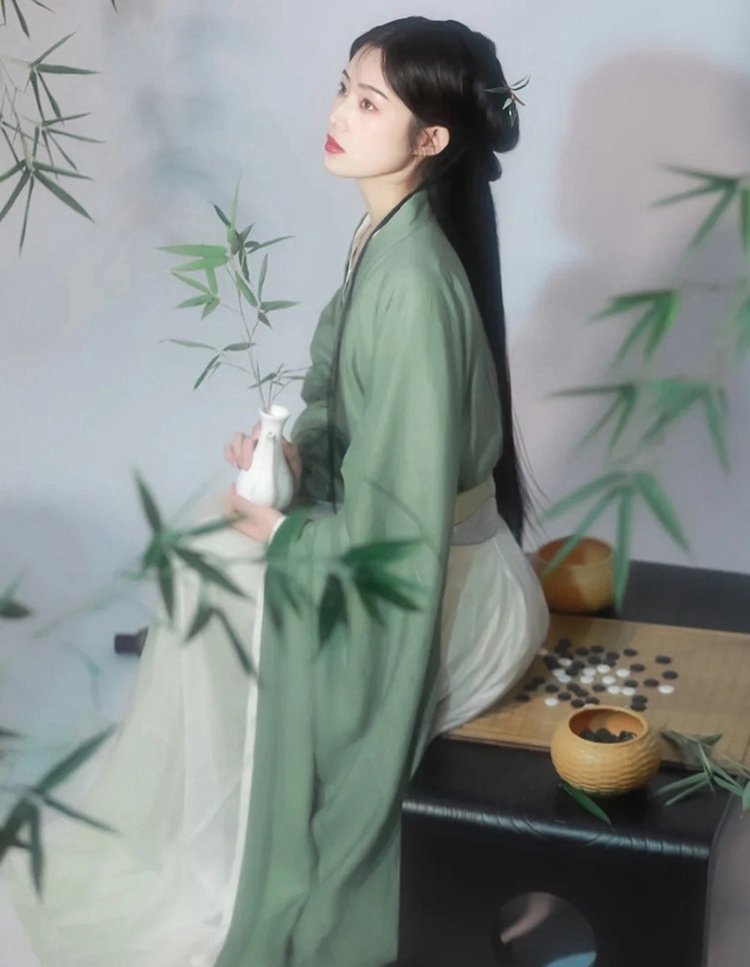 Chinese Ancient Style Green Hanfu Female