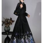 Chinese Clothing White Black Modern Hanfu Dress