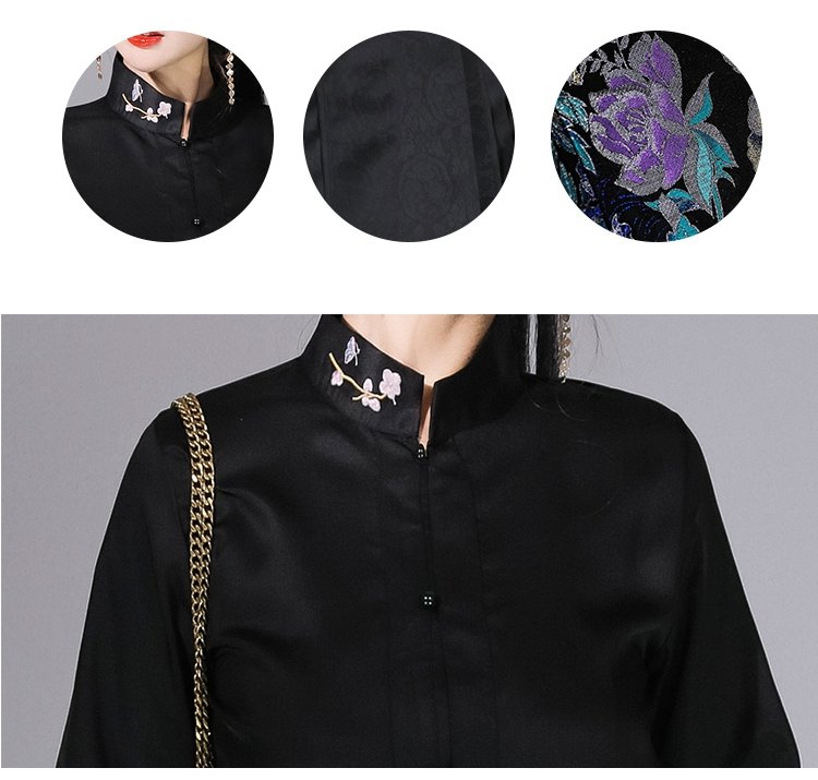 Chinese Clothing White Black Modern Hanfu Dress