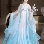 Chinese Cosplay Costumes Blue Hanfu Dress