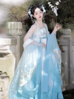Chinese Cosplay Costumes Blue Hanfu Dress - Image 3