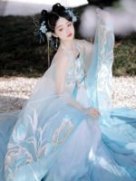 Chinese Cosplay Costumes Blue Hanfu Dress - Image 4