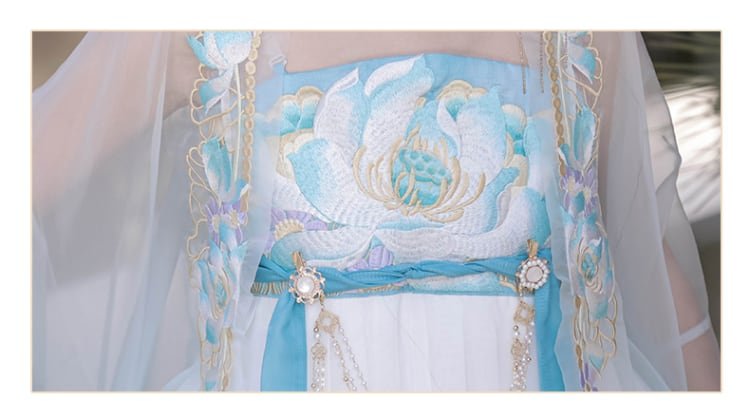 Chinese Cosplay Costumes Blue Hanfu Dress
