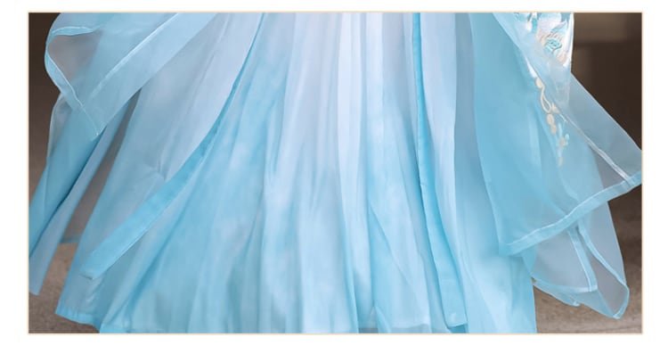 Chinese Cosplay Costumes Blue Hanfu Dress