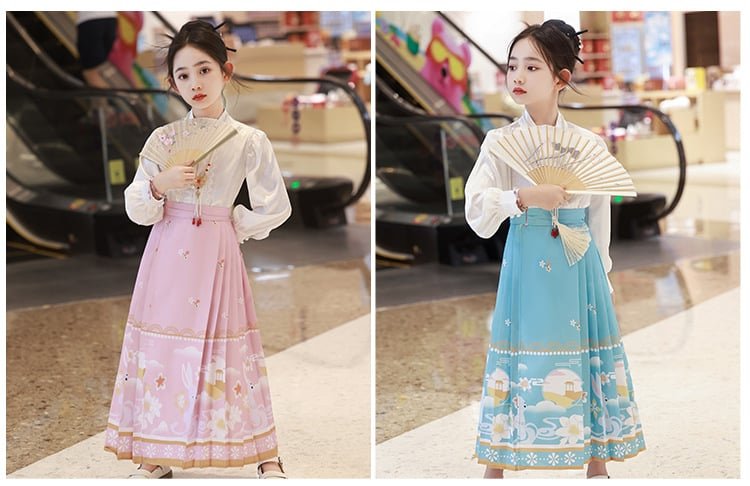 Chinese Costume Fancy Dress Kids Girls Hanfu Dress