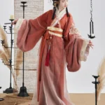 Chinese Costumes Embroidery Hanfu Women’s Warring States Robe