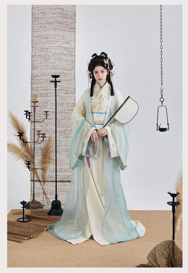 Chinese Costumes Embroidery Hanfu Women's Warring States Robe