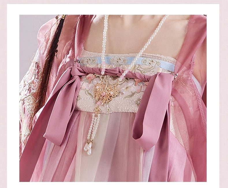 Chinese Dance Costume Tang Style Embridered Hanfu Dress