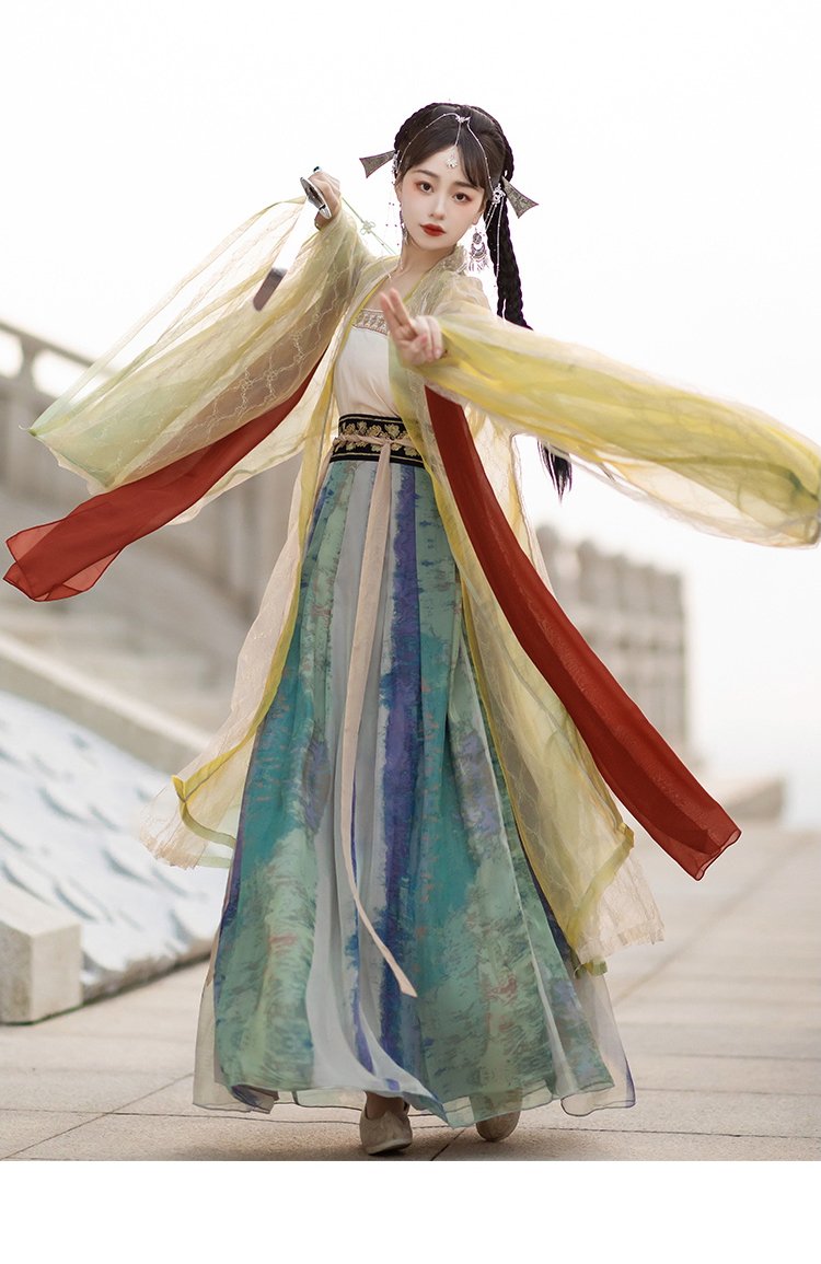 Chinese Dance Costumes Wei Jin style Hanfu Dress