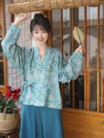 Chinese Dress Blue Hanfu Women National Style Outfit - Image 3