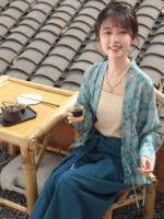 Chinese Dress Blue Hanfu Women National Style Outfit - Image 5