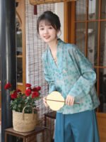 Chinese Dress Blue Hanfu Women National Style Outfit - Image 4