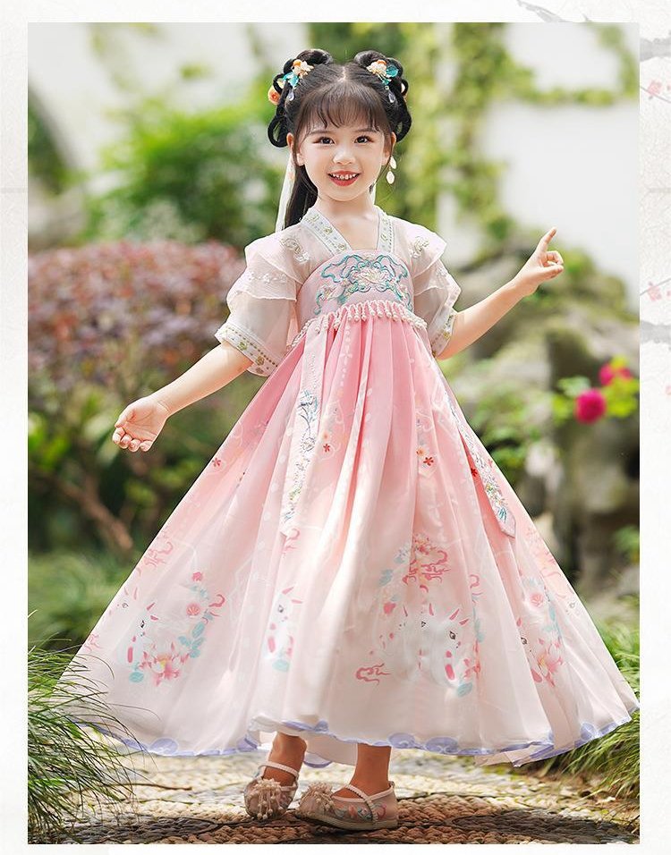 Chinese Dress For Kids Tang-Style Princess Hanfu