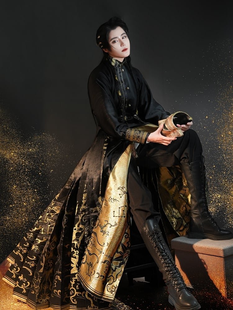 Chinese Dress For Men Hanfu Shirt Horse Face Skirt