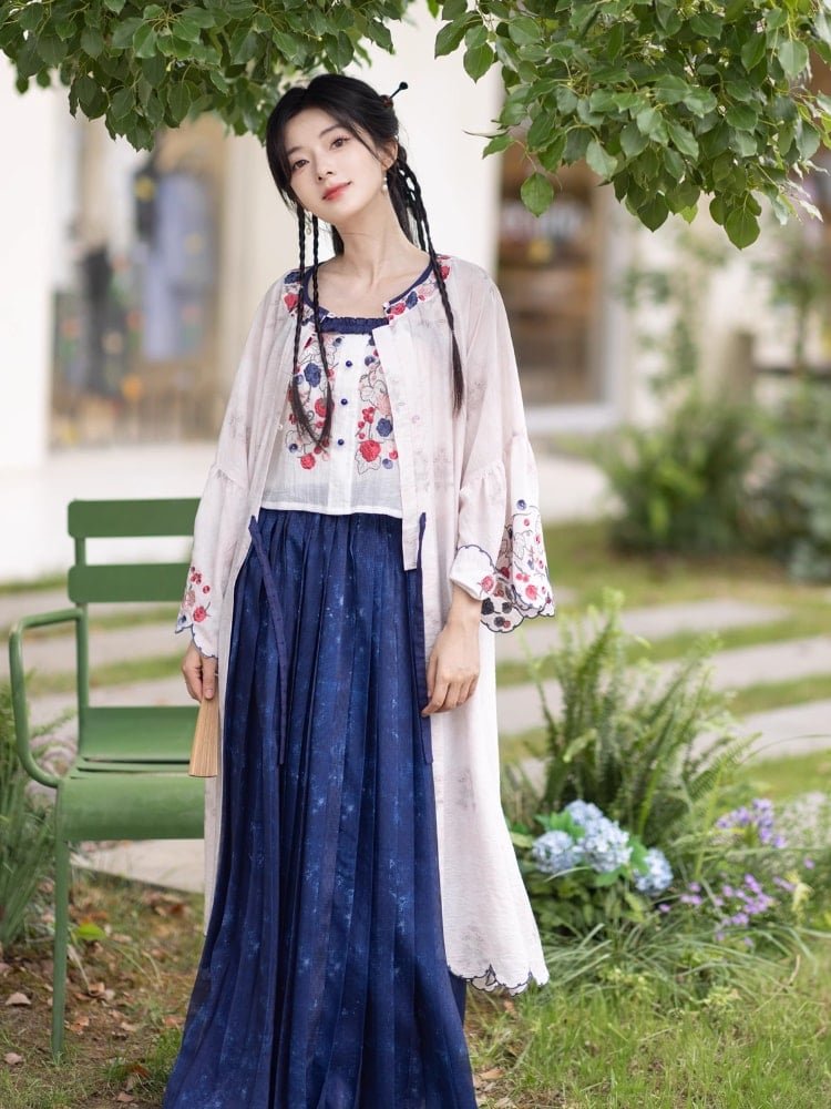Chinese Dress for Women Embroidered Hanfu Set