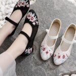 Chinese Embroidered Shoes Mesh Cheongsam Shoes