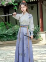 Chinese Embroidery Han-Style Dress Xiake Hanfu Unisex - Image 3