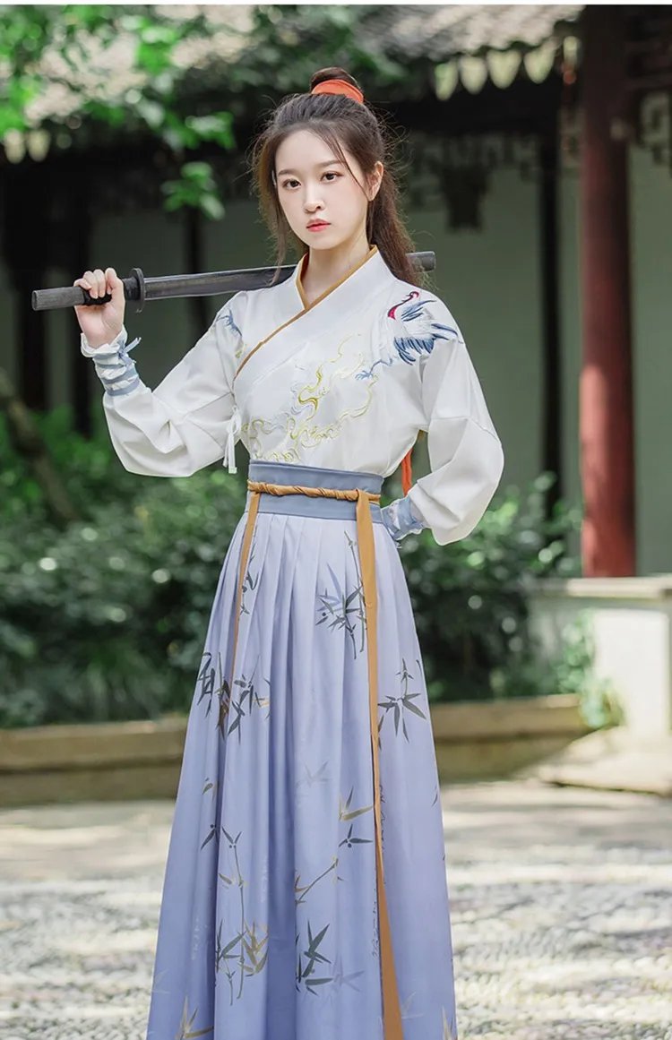 Chinese Embroidery Han-Style Dress Xiake Hanfu Unisex