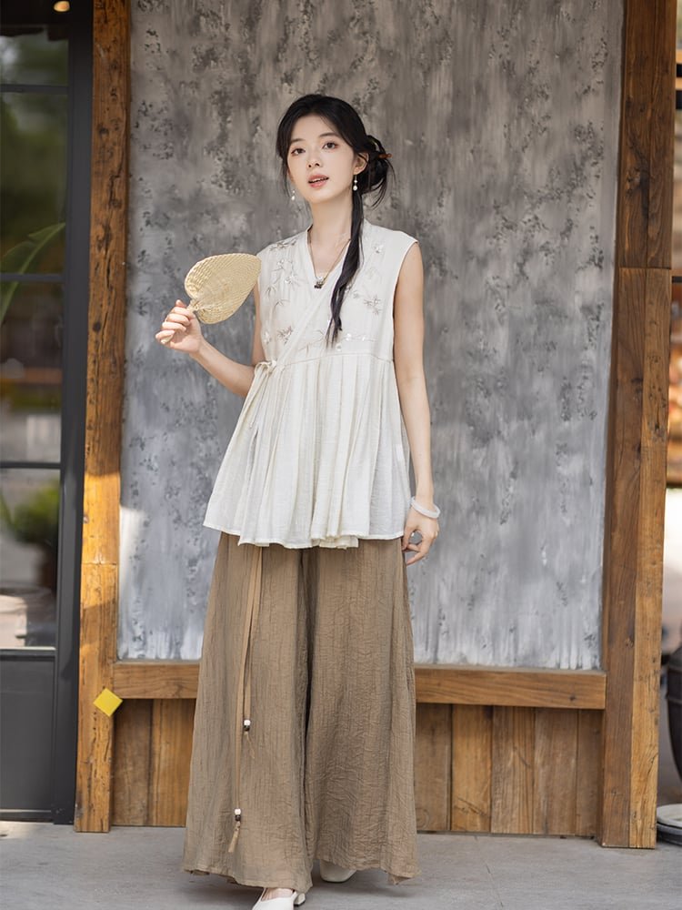 Chinese Fashion Hanfu Sleeveless Summer Set