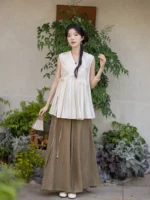 Chinese Fashion Hanfu Sleeveless Summer Set