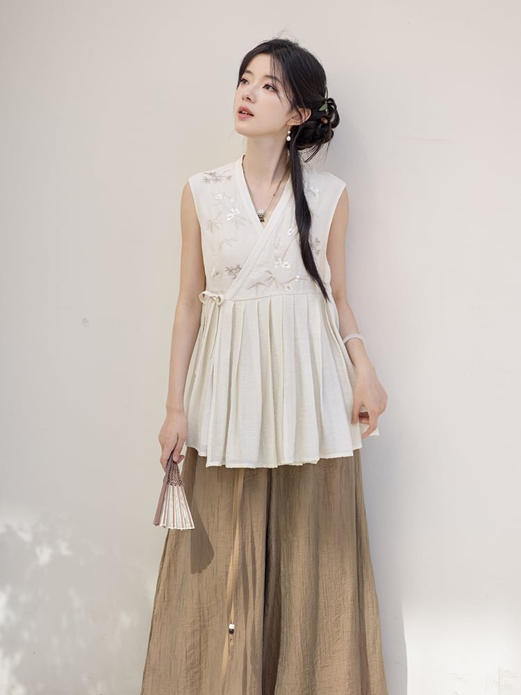 Chinese Fashion Hanfu Sleeveless Summer Set