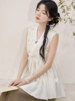 Chinese Fashion Hanfu Sleeveless Summer Set - Image 2