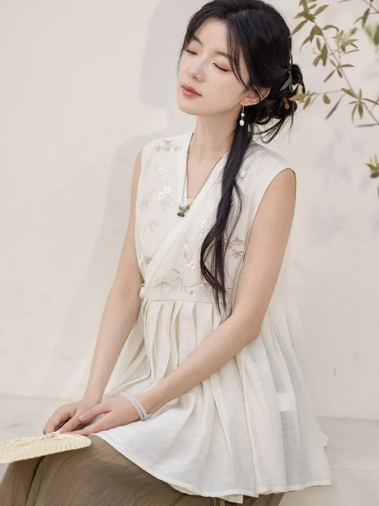 Chinese Fashion Hanfu Sleeveless Summer Set