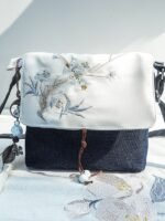 Chinese Hanfu Canvas Bag Small Square Messenger Bag