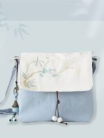 Chinese Hanfu Canvas Bag Small Square Messenger Bag - Image 5